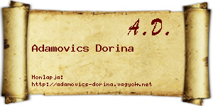 Adamovics Dorina névjegykártya